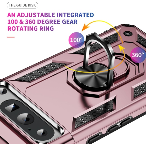 XCRS – Étui protecteur Armor double couche, anneau magnétique intégré avec béquille pour Pixel 8 Pro de Google 2023