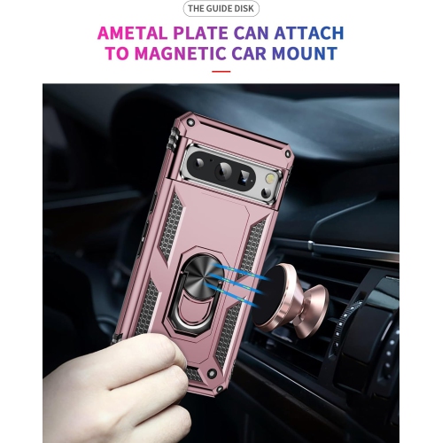 XCRS – Étui protecteur Armor double couche, anneau magnétique intégré avec béquille pour Pixel 8 Pro de Google 2023