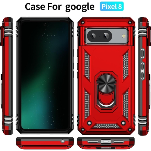 XCRS – Étui protecteur Armor double couche, anneau magnétique intégré avec béquille pour Pixel 8 2023 de Google