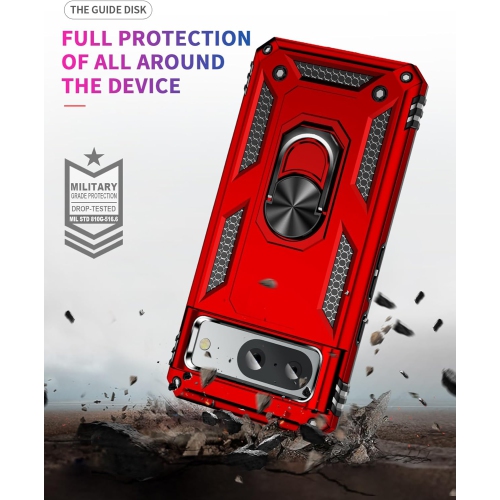 XCRS – Étui protecteur Armor double couche, anneau magnétique intégré avec béquille pour Pixel 8 2023 de Google