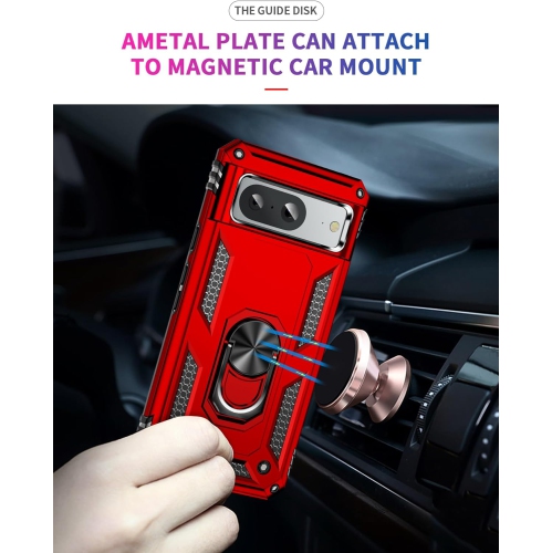 XCRS – Étui protecteur Armor double couche, anneau magnétique intégré avec béquille pour Pixel 8 2023 de Google
