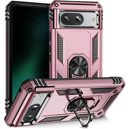 Image 1 of 6.. XCRS Dual-Layer Slim Design Armor Protection Cover, Built-in Magnetic Ring with Kickstand Case for Google Pixel 8 2023