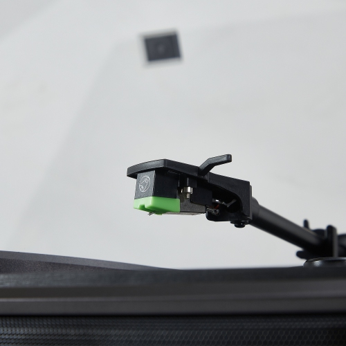 Tourne-disque Bluetooth d'ArkRocket Huygens avec haut-parleurs intégrés (Black)