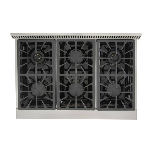 CROWN 36"" Professional Stainless Steel 5.2 cu. ft. Oven, Dual Fuel Gas Range ARD3601