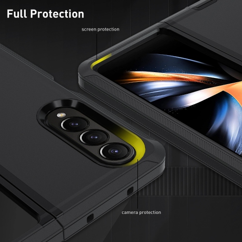 【CSmart】 Triple 3 Layers Shockproof Heavy Duty Defender Hard Case for Samsung Galaxy Z Fold 5, Black