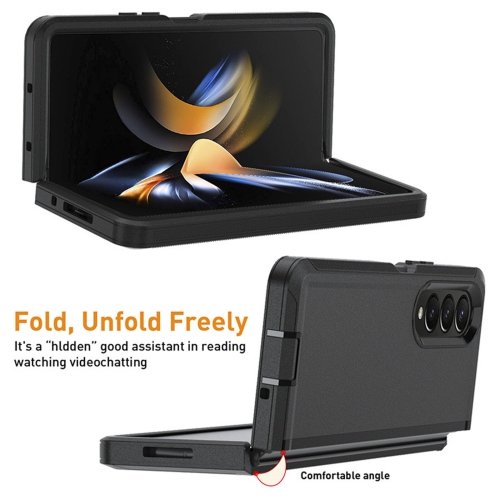 【CSmart】 Triple 3 Layers Shockproof Heavy Duty Defender Hard Case for Samsung Galaxy Z Fold 5, Black