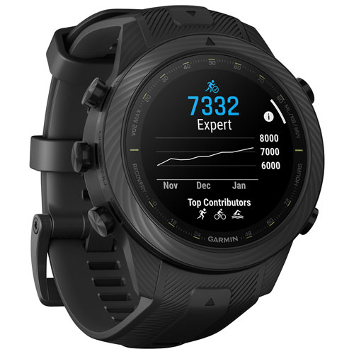 Garmin MARQ Athlete Carbon Edition 48mm Bluetooth Running Smartwatch - Black