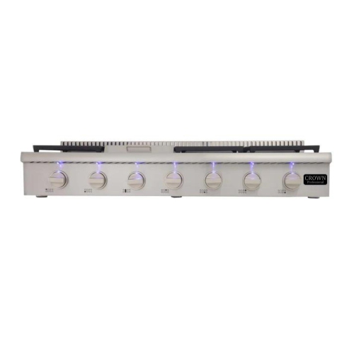 CROWN 48" Professional 114000 BTU, Stainless Steel Gas(Propane) Range-top with 6 Sealed Burners ART4801