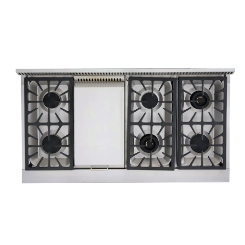 CROWN 48" Professional 114000 BTU, Stainless Steel Gas(Propane) Range-top with 6 Sealed Burners ART4801