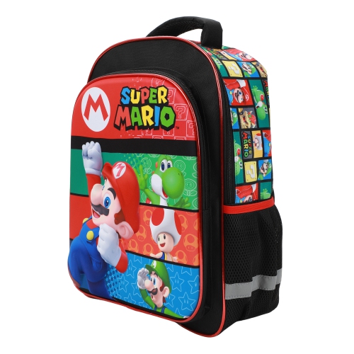 Super Mario Bros. Logo Characters 16" Kids Backpack