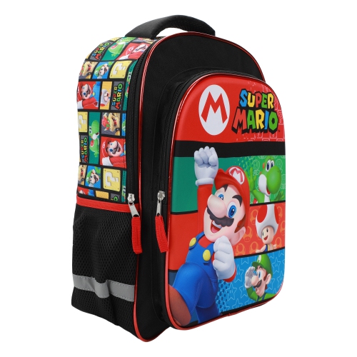 Super Mario Bros. Logo Characters 16" Kids Backpack