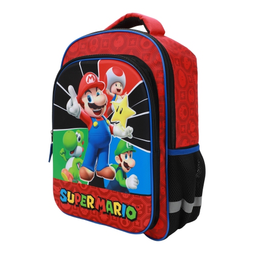 Super Mario Bros. Super Star Characters 16" Kids Backpack