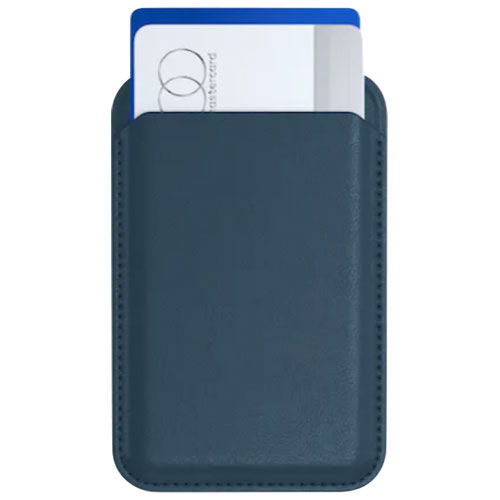 Satechi Vegan-Leather Magnetic Wallet Stand with MagSafe - Blue