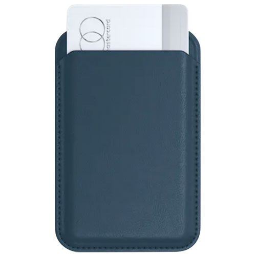 Satechi Vegan-Leather Magnetic Wallet Stand with MagSafe - Blue