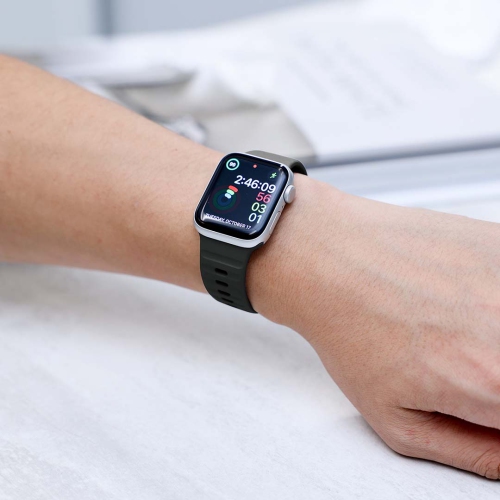 Band & Bezel Sporty Apple Watch Band - Premium FKM Apple Watch Bands, iWatch Bands - Apple Watch Strap for all Sizes Watch Series 9 Ultra 8 7 6 5 4 3