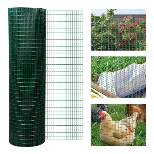 PawHut Chicken Wire Fencing 98' x 3', 1" x 0.5" Rectangle Chicken Wire for Crafts Garden Poultry, Metal Hardware Cloth Netting for Chicken Coops,