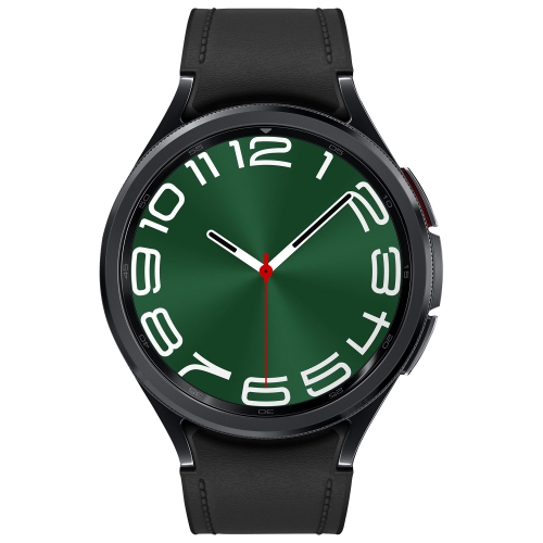 Remis à neuf - montre intelligente 47 mm Galaxy Watch6 Classic (GPS + LTE) de Samsung avec moniteur de fréquence cardiaque - Noir