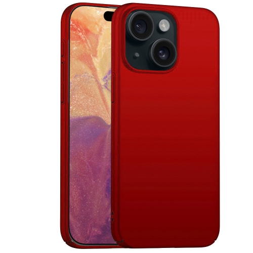 PANDACO Hard Shell Metallic Red Case for iPhone 15 Plus