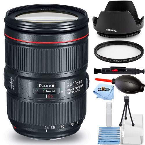 CANON  Ef 24-105MM F/4L Is Ii Usm Lens 1380C002 - Essential Uv Filter Bundle