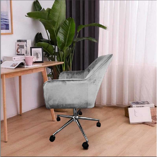 Luxwin Velvet Home Office Chair,Adjustable Mid-Back Computer Chair,Swivel Accent Chair,Ergonomic Armchair Task Desk Chair Conference Chair for