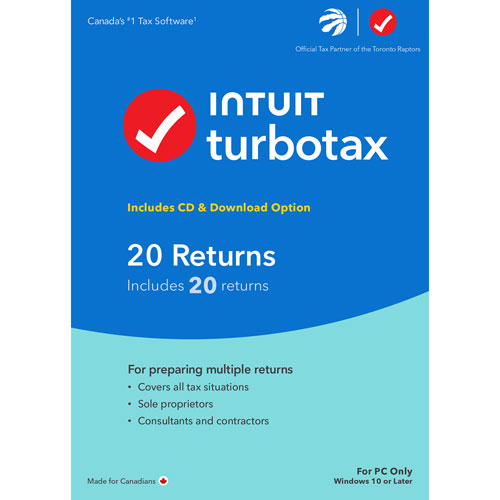 TurboTax 2023 (PC) 3 User 20 Returns Bilingual Best Buy Canada