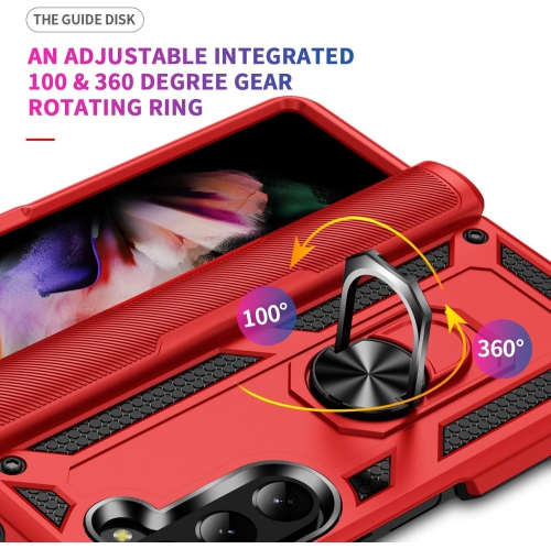 XCRS Dual-Layer Slim Design Armor Protection Cover, Built-in Magnetic Ring with Kickstand Case for Samsung Galaxy Z Fold 5 2023