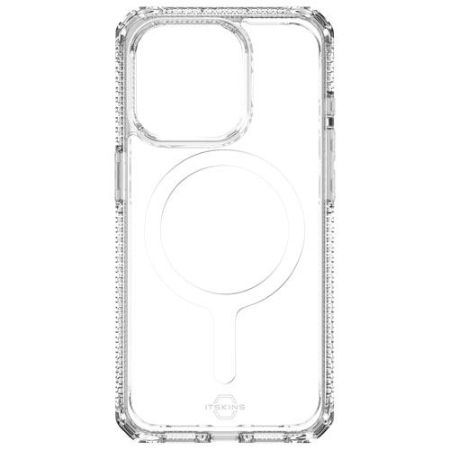 Itskins Hybrid_R Fitted Hard Shell Case with MagSafe for iPhone 15 Pro Max - Clear