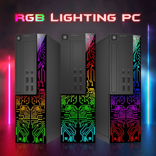 Refurbished - Dell Computer Desktop PC with 22 Inch Monitor, Intel i5 4-Core Processor, 8GB RAM, 256GB SSD, RGB Gaming Keyboard and Mouse, WiFi,