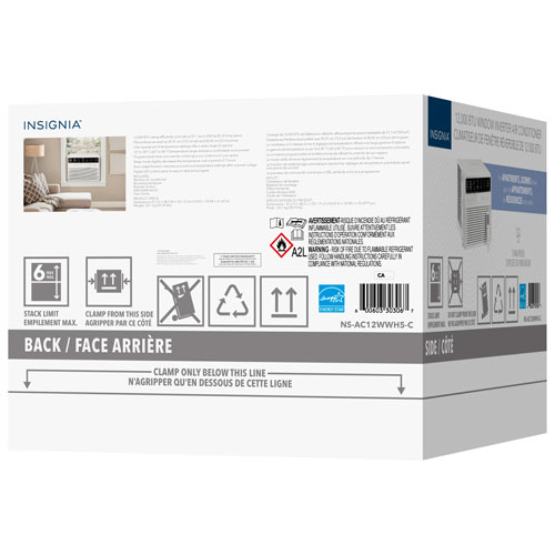 Insignia Window Air Conditioner - 12000 BTU (NS-AC12WWH5-C) - White/Grey - Only at Best Buy
