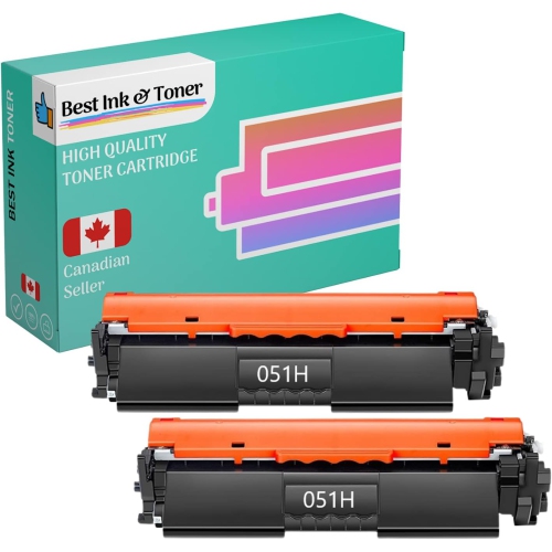 Bestink Compatible Canon 051H High Capacity Black Toner Cartridge for LBP162dw, MF264dw, MF267dw, MF269dw - 2 pack