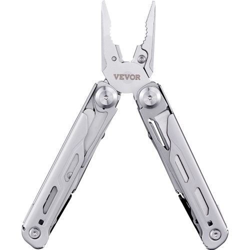 VEVOR 16-In-1 Multitool Pliers with Safety Locking and Pocket Sheath - Silver