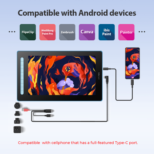 XPPen Artist 16 (Gen 2) 15.4'' Graphic display with Battery-Free