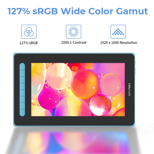 XPPen Artist 12 écran de dessin 11,9 po avec stylet intelligent X3 - Bleu