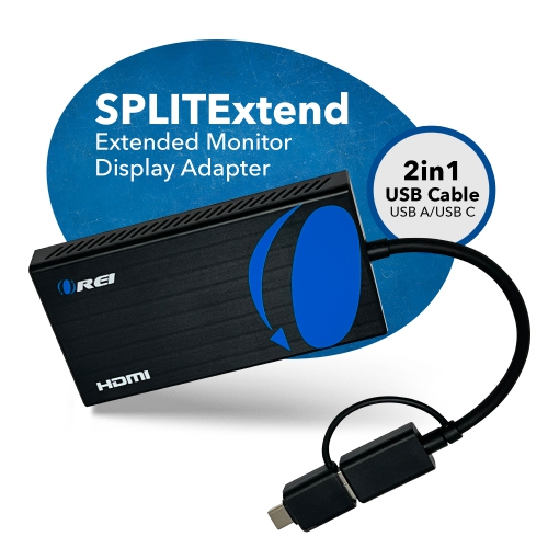 OREI SplitExtend HDMI Splitter Extender For Dual Video Monitor Extended Display