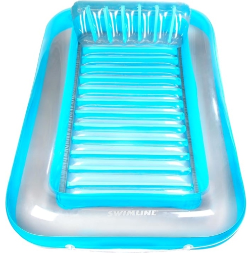 SWIMLINE  Inflatable Swimming Pool Suntan Lounger With Pillow 70" In Blue
