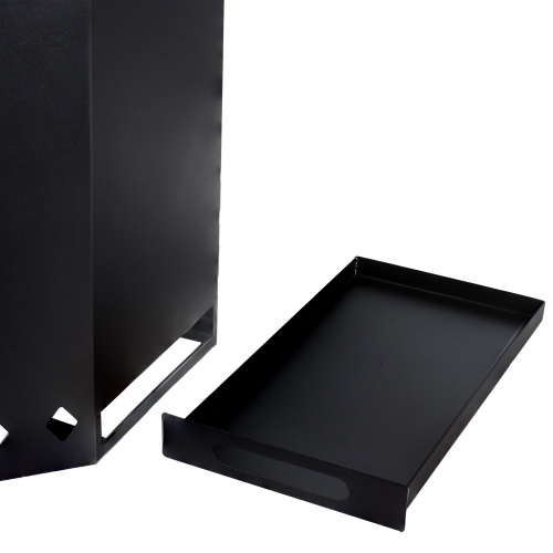 Sunnydaze 21,5 dans un foyer octogonal en acier inoxydable sans fumée avec tisonnier