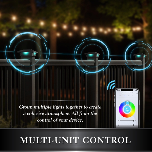 Classy Caps Lumineer Smart Solar Post Cap - 2 pack