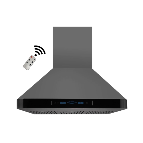 ROXON 900 CFM BLACK STAINLESS STEEL 30 Inches Range Hood Wall Mounted