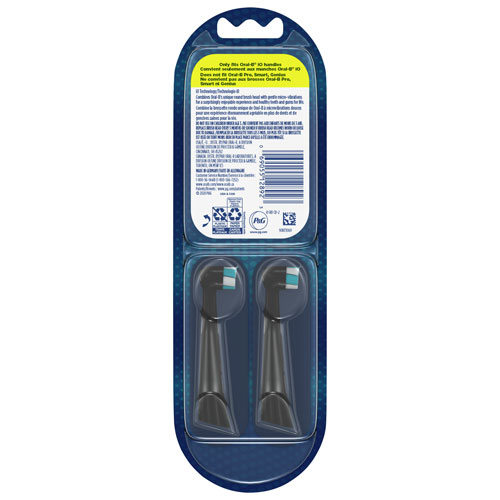 Oral-B iO Series Ultimate Clean Replacement Brush Heads (iO RB CB-2) - 2 Pack - Black