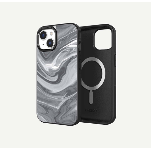 iPhone 15 Case With MagSafe - Black Swirl