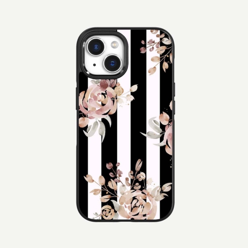 CASECO  Iphone 15 Case With Magsafe - Flower In Black