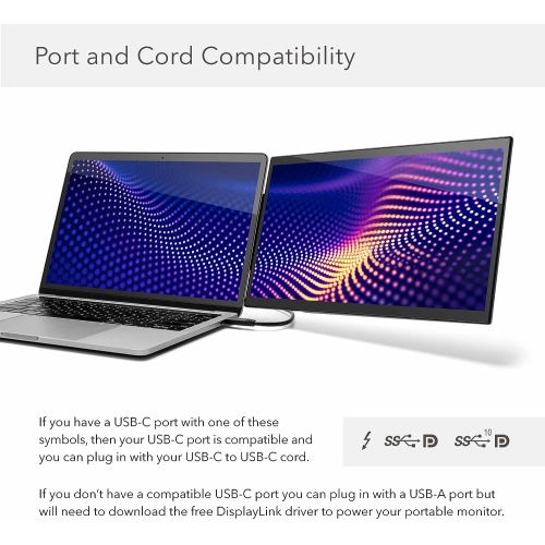 SideTrak Swivel V3 13.3'' Attachable Portable 1080P Laptop Monitor, USB-C