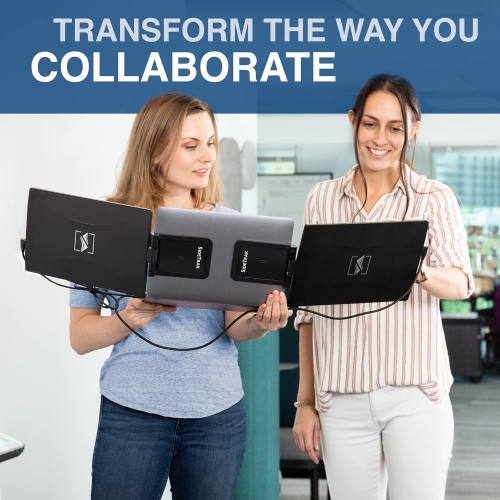 SideTrak Swivel 14" Attachable Portable 1080P Laptop Monitors, USB-C Or Mini HDMI, Black