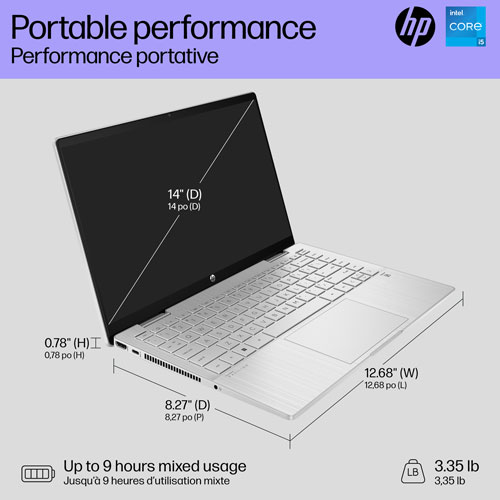 Image 13 of 16.. HP Pavilion x360 14" Touchscreen 2-in-1 Laptop - Silver
