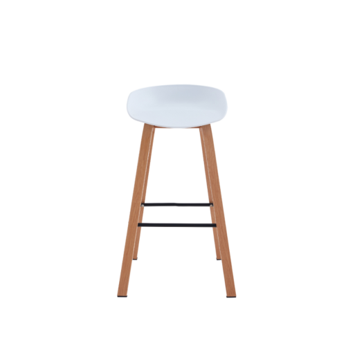 Aykah – Ensemble de 4 tabourets de bar Willow, tabouret à hauteur de comptoir avec siège en plastique et pattes en métal, utilisé comme tabouret de