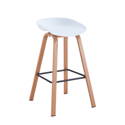 Aykah – Ensemble de 4 tabourets de bar Willow, tabouret à hauteur de comptoir avec siège en plastique et pattes en métal, utilisé comme tabouret de