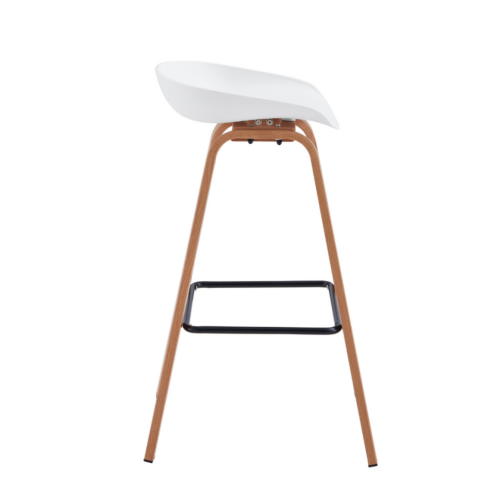 Aykah – Ensemble de 4 tabourets de bar Willow, tabouret à hauteur de comptoir avec siège en plastique et pattes en métal, utilisé comme tabouret de