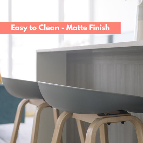 Aykah Willow Bar Stools, Stools Set of 4, Counter Height Stool with Plastic Seat and Metal Legs, Used as Kitchen Stool, Counter Stools, Easy to