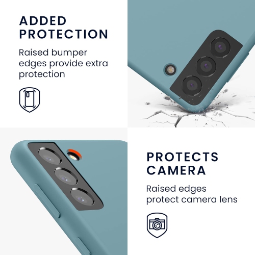 Case Compatible with Samsung Galaxy S21 Case - TPU Silicone Phone Cover with Soft Finish - Antique Stone