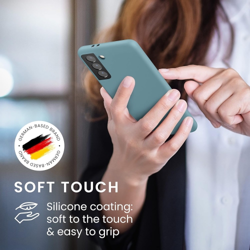 Case Compatible with Samsung Galaxy S21 Case - TPU Silicone Phone Cover with Soft Finish - Antique Stone